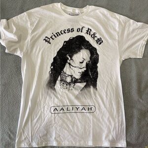 White Graphic Aaliyah T-Shirt